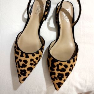 NWT Franco Sarto Women's Nikki Pointed Toe Slingback Strap Flats Shoes Sz 7.5